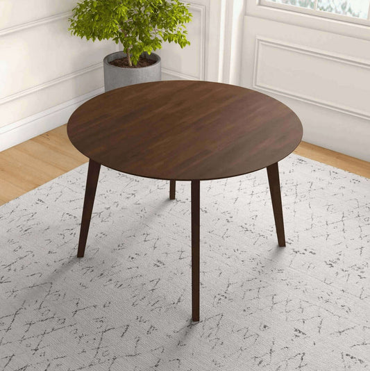 Alana MCM Round Solid Wood Dining Table - Revel Sofa 