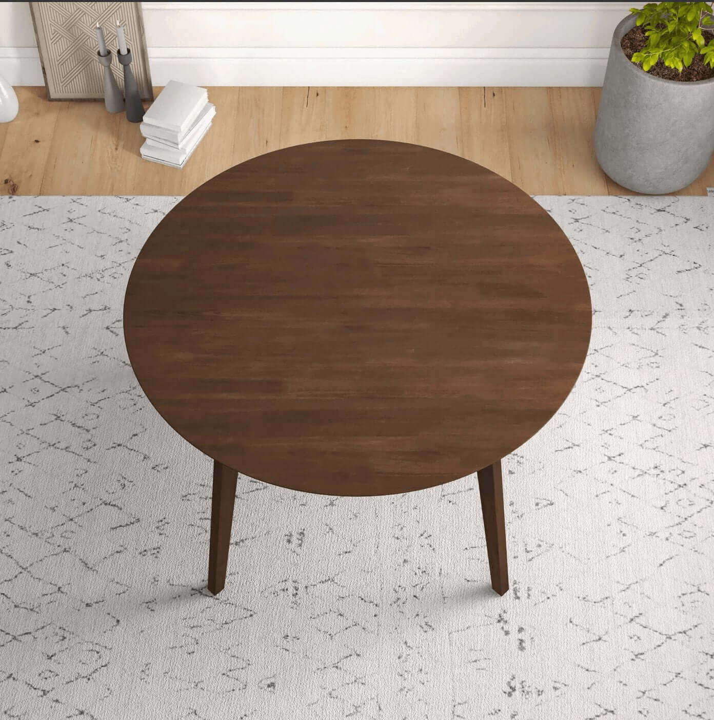 Alana MCM Round Solid Wood Dining Table - Revel Sofa 