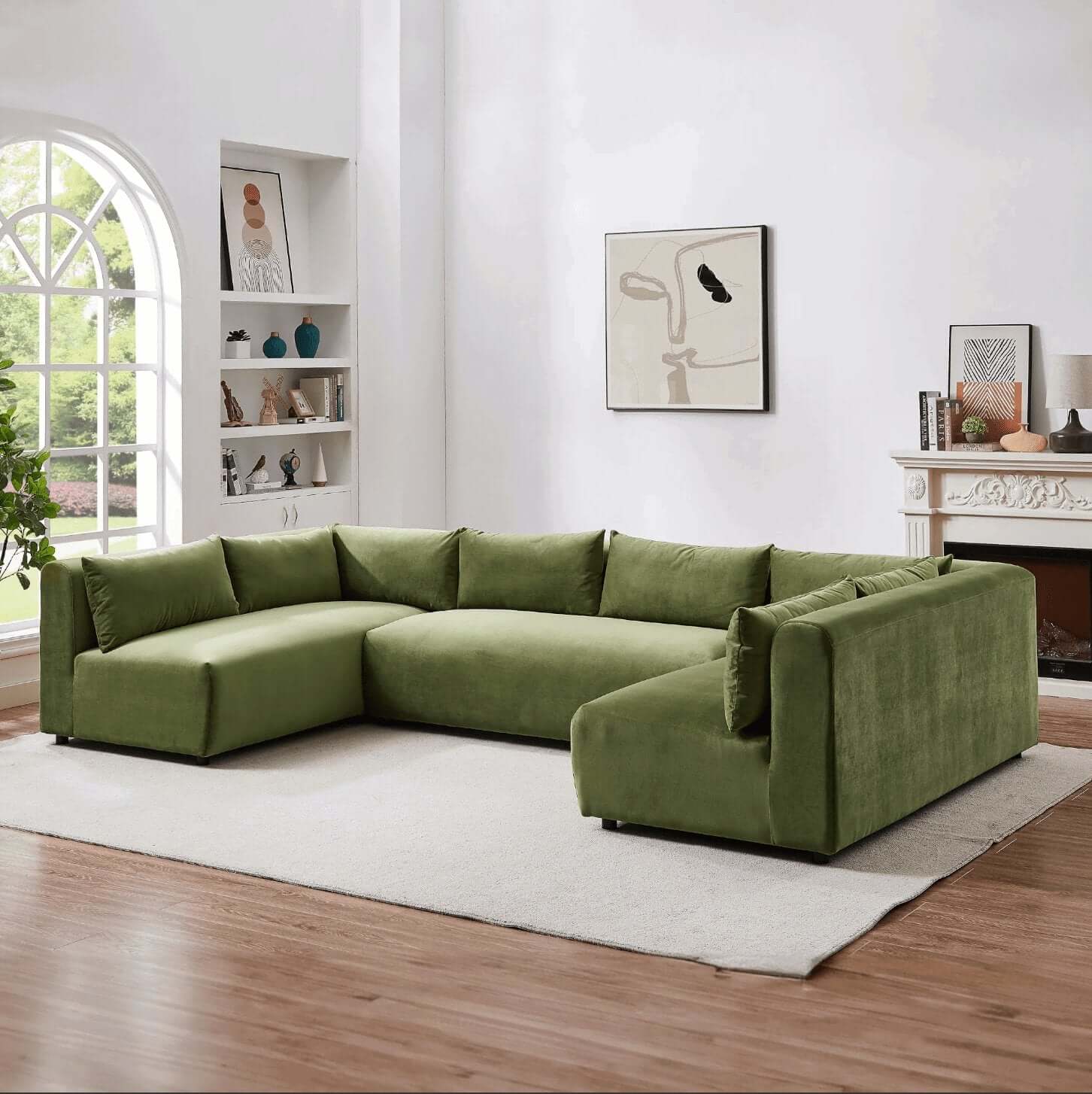 Aleny Modern Modular U-Shape Sectional Sofa 140" - Revel Sofa 