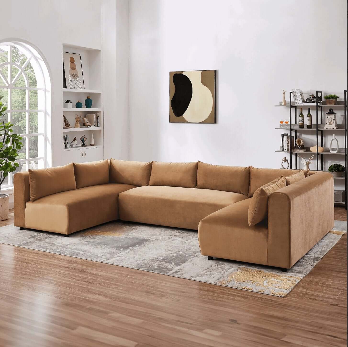 Aleny Modern Modular U-Shape Sectional Sofa 140" - Revel Sofa 