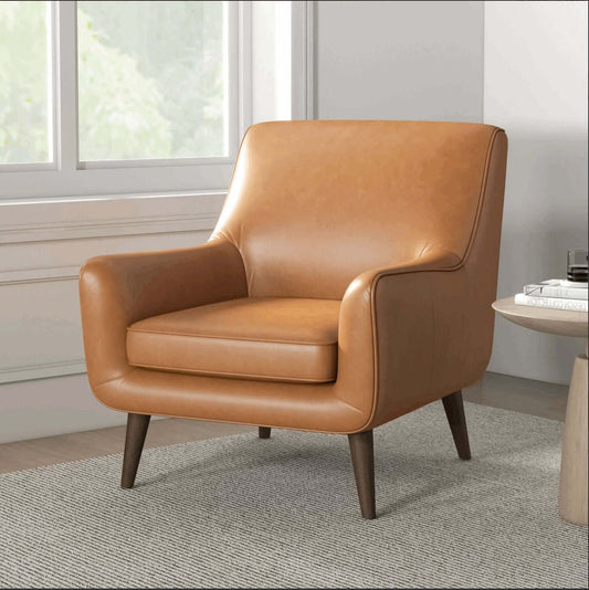 Alex Leather Lounge Accent Chair - Revel Sofa 