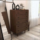 Alexa MCM Dark Walnut Colored Dresser (5 or 6 Drawer) - Revel Sofa 
