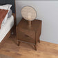 Alexandra MCM Styled Solid Wood Nightstand with 2 Drawers - Revel Sofa 