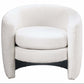 Alexon Modern Luxury Barrel Lounge Chair In White Boucle - Revel Sofa 