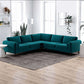 Amber MCM Style Symmetrical Corner Sectional Sofa 103" - Revel Sofa 