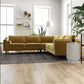 Amber MCM Style Symmetrical Corner Sectional Sofa 103" - Revel Sofa 