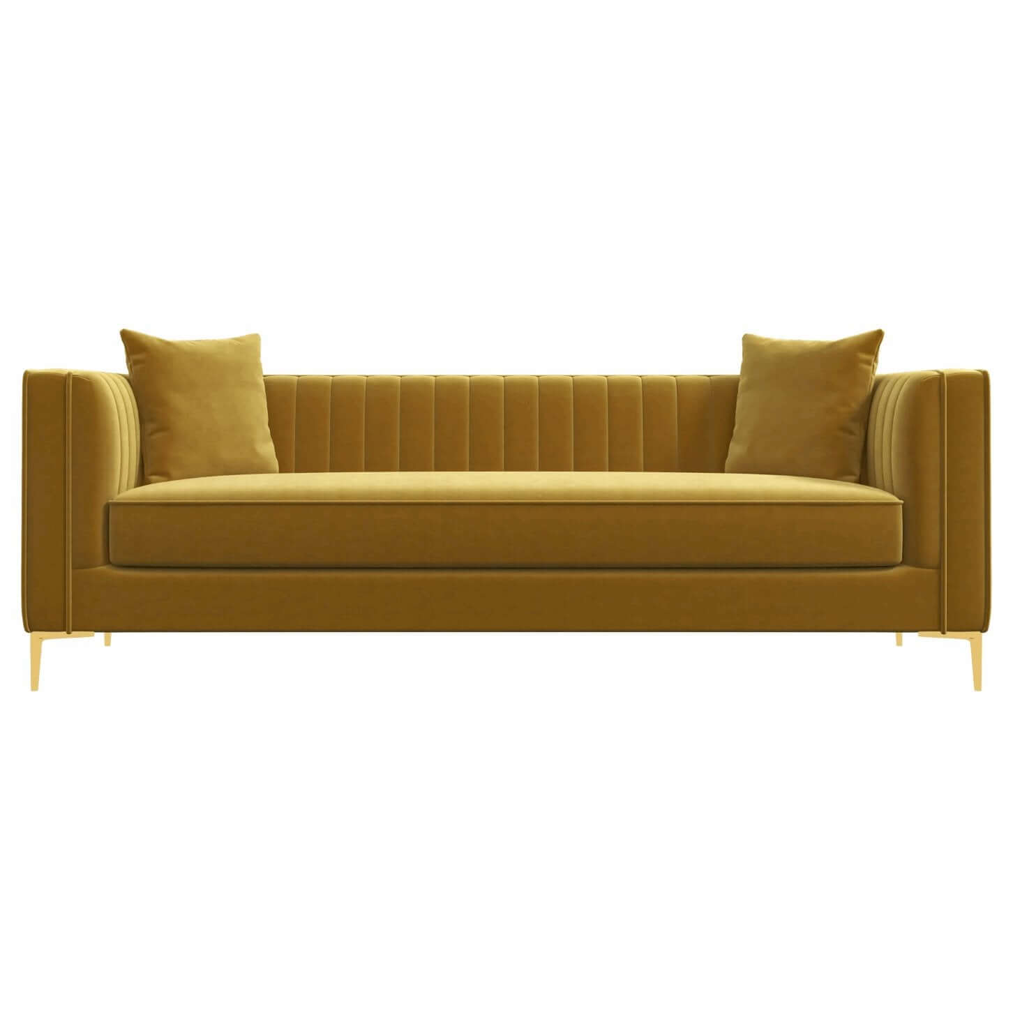 Angelina MCM Luxury Channel Tufted Sofa 84" - Revel Sofa 