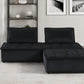 Anna Velvet Modular Sectional Sofa in Gray or Black, Fully Customizable - Revel Sofa 