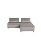 Anna Velvet Modular Sectional Sofa in Gray or Black, Fully Customizable - Revel Sofa 