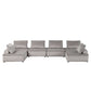 Anna Velvet Modular Sectional Sofa in Gray or Black, Fully Customizable - Revel Sofa 