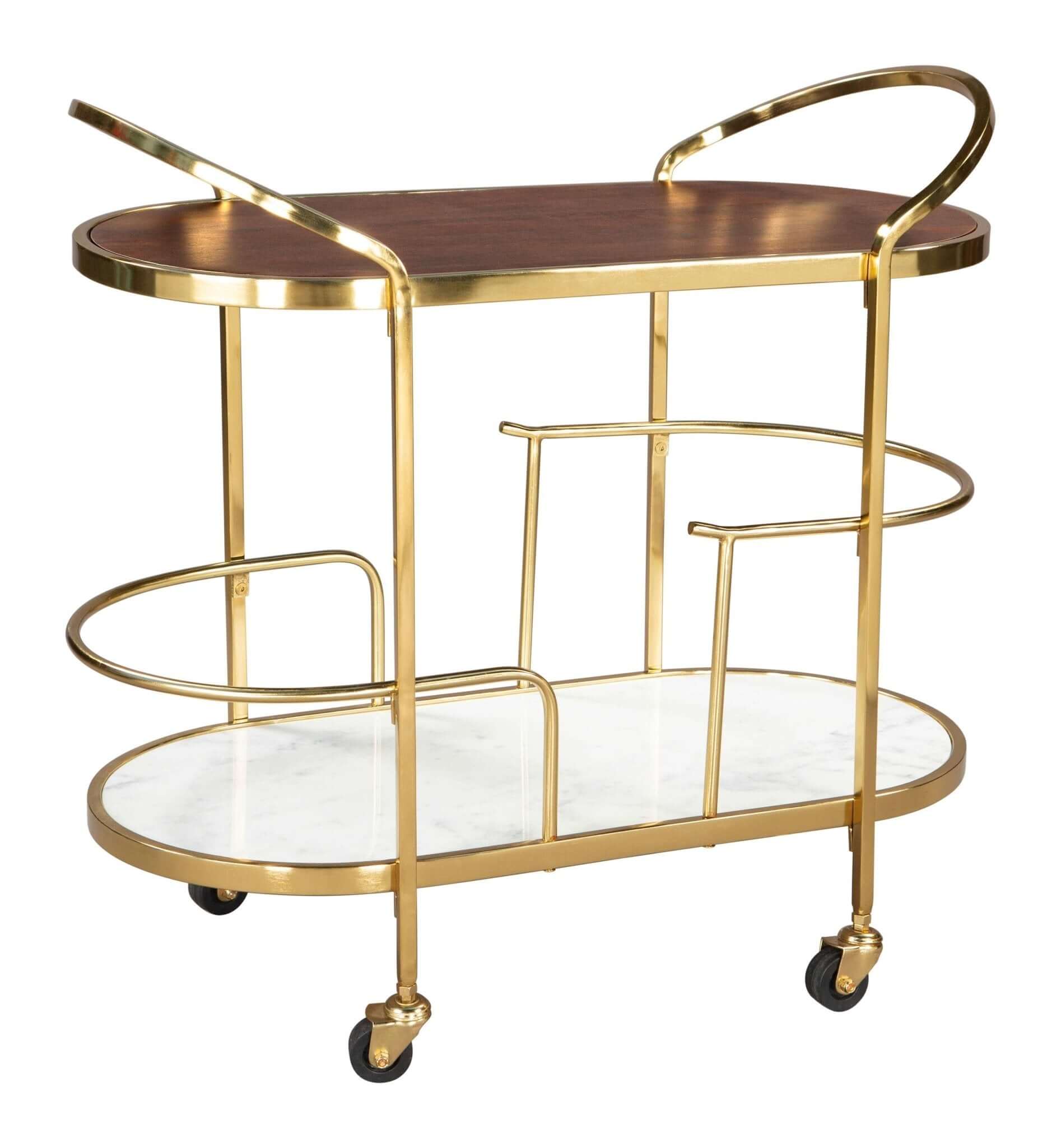 Antalya Swanky Beverage Bar Cart on Wheels - Revel Sofa 