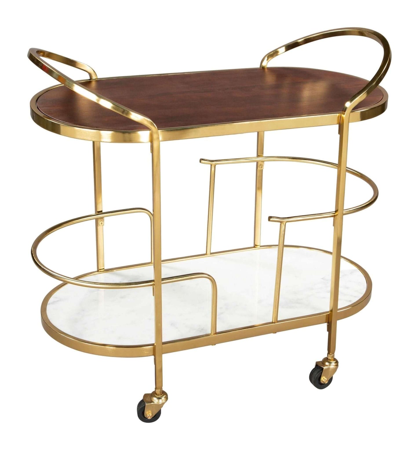 Antalya Swanky Beverage Bar Cart on Wheels - Revel Sofa 