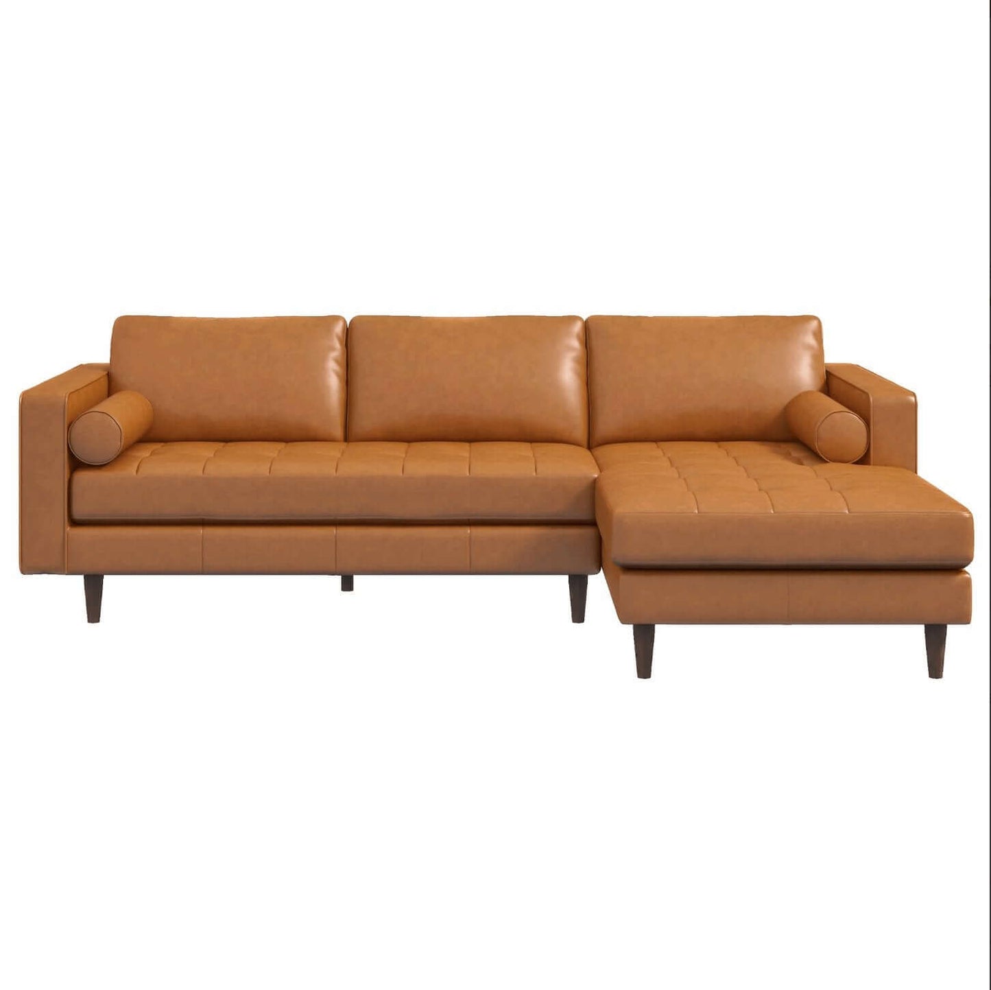 Anthony MCM Tufted L-Shape Sectional Corner Chaise Sofa 101" - Revel Sofa 