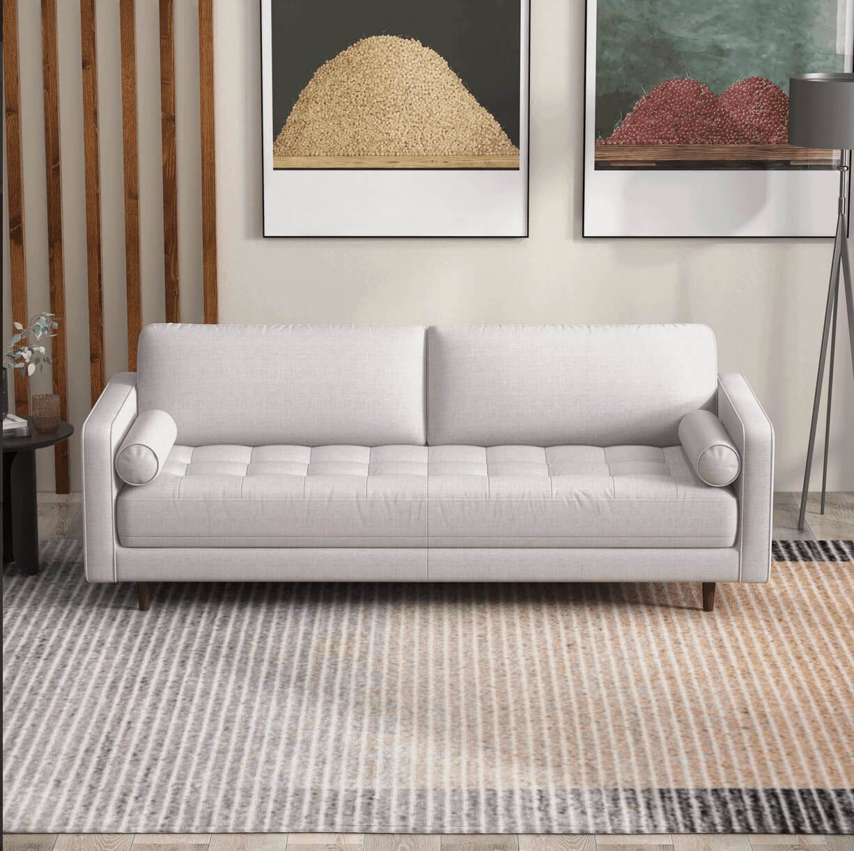 Anthony MCM Styled Tufted Sofa Couch 88" - Revel Sofa 