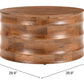 Antium Solid Wood Round Coffee Table in Walnut - Revel Sofa 