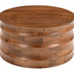 Antium Solid Wood Round Coffee Table in Walnut - Revel Sofa 