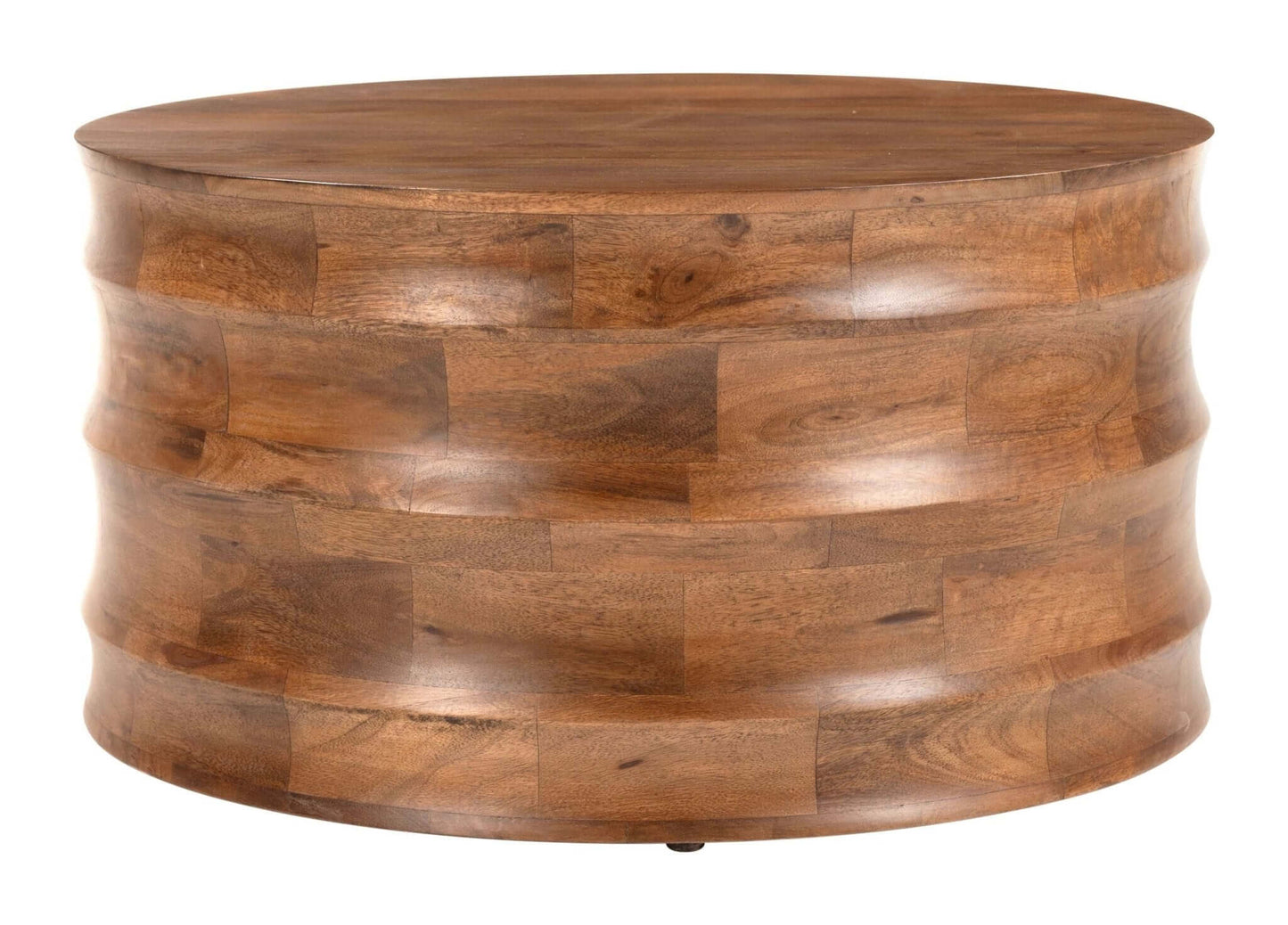 Antium Solid Wood Round Coffee Table in Walnut - Revel Sofa 