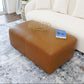 Arten Tan Genuine Leather Ottoman Block - Revel Sofa 