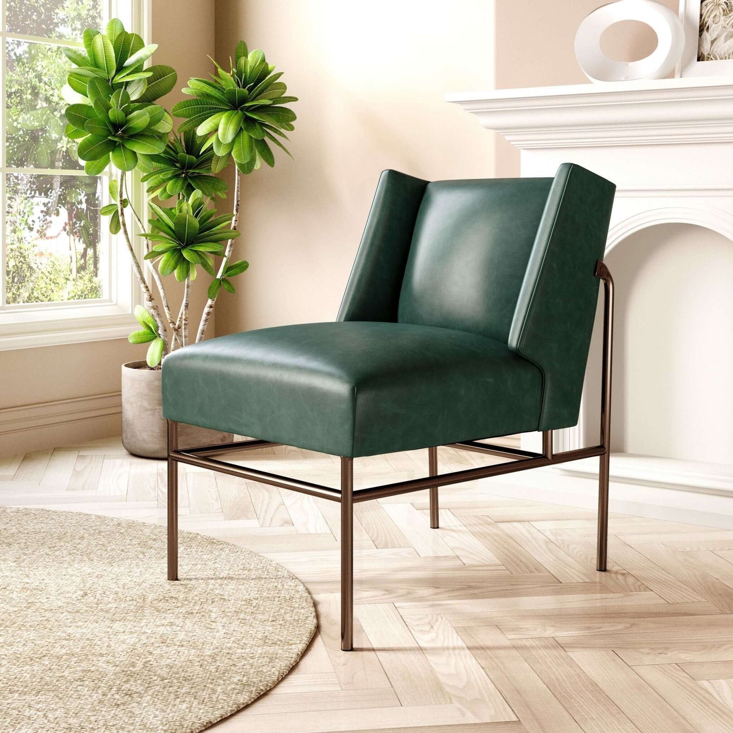 Atlanta Contemporary Faux Leather Accent Chair - Revel Sofa 