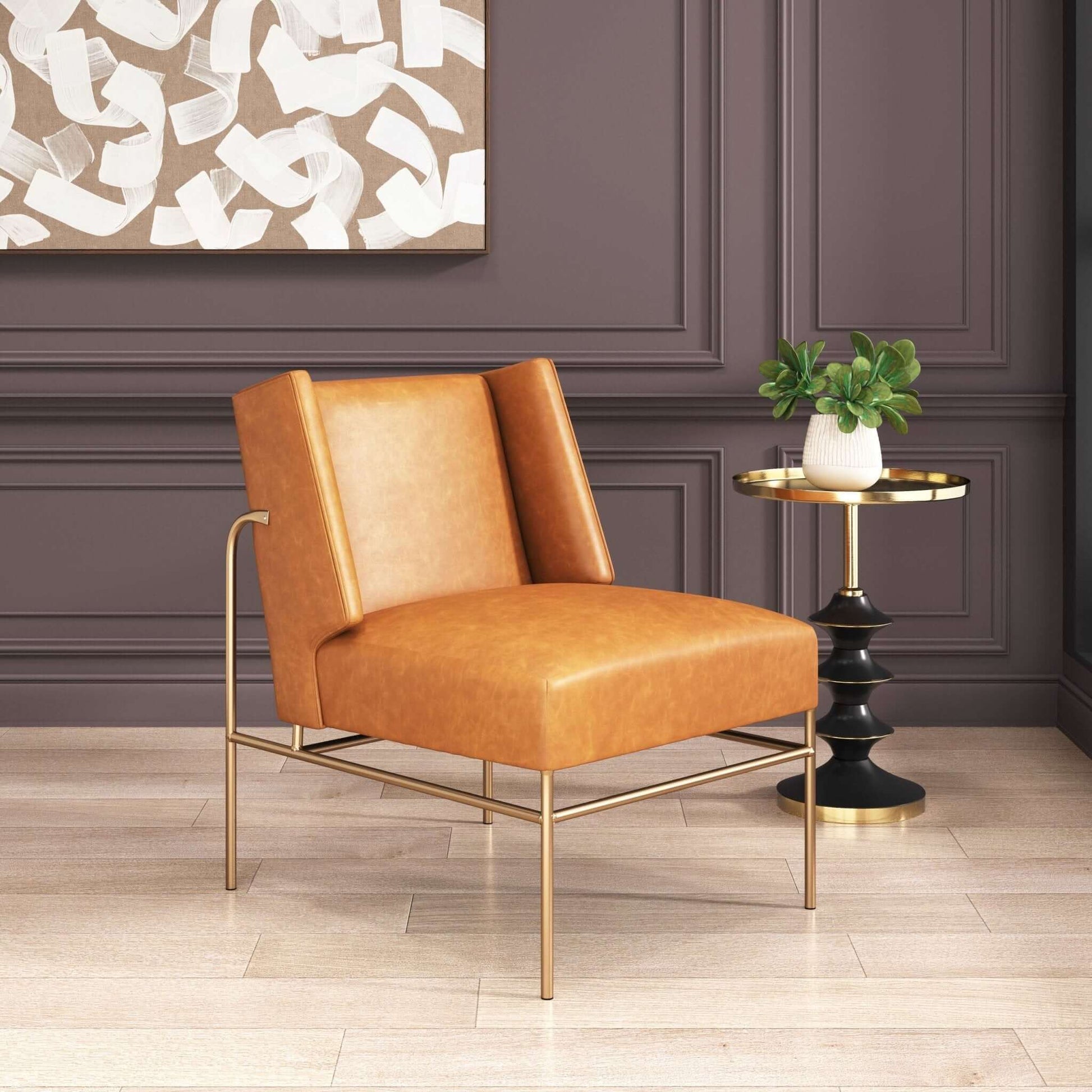 Atlanta Contemporary Faux Leather Accent Chair - Revel Sofa 