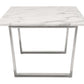 Atlas Coffee Table White Marble Top With Silver or Gold Base Options - 47" - Revel Sofa 