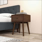 Avery MCM Walnut Nightstand with Drawer - Revel Sofa 