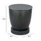 Baku Solid Iron Round End Table in Black - Revel Sofa 