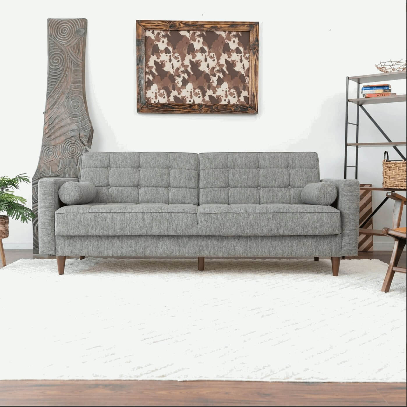 Baneton MCM Style Tufted Sleeper Sofa Couch 84" - Revel Sofa 