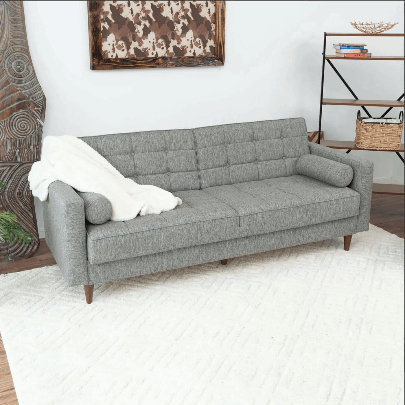 Baneton MCM Style Tufted Sleeper Sofa Couch 84" - Revel Sofa 