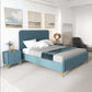 Bethany Velvet Upholstered Channel Tufted Platform Bed - Revel Sofa 