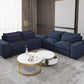 Comfort Modular Sectional 3pc. Sofa  with Ottoman or Chaise, Gray or Blue 150" - Revel Sofa 