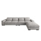 Comfort Modular Sectional 3pc. Sofa  with Ottoman or Chaise, Gray or Blue 150" - Revel Sofa 