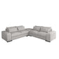 Comfort Modular Sectional 3pc. Sofa  with Ottoman or Chaise, Gray or Blue 150" - Revel Sofa 