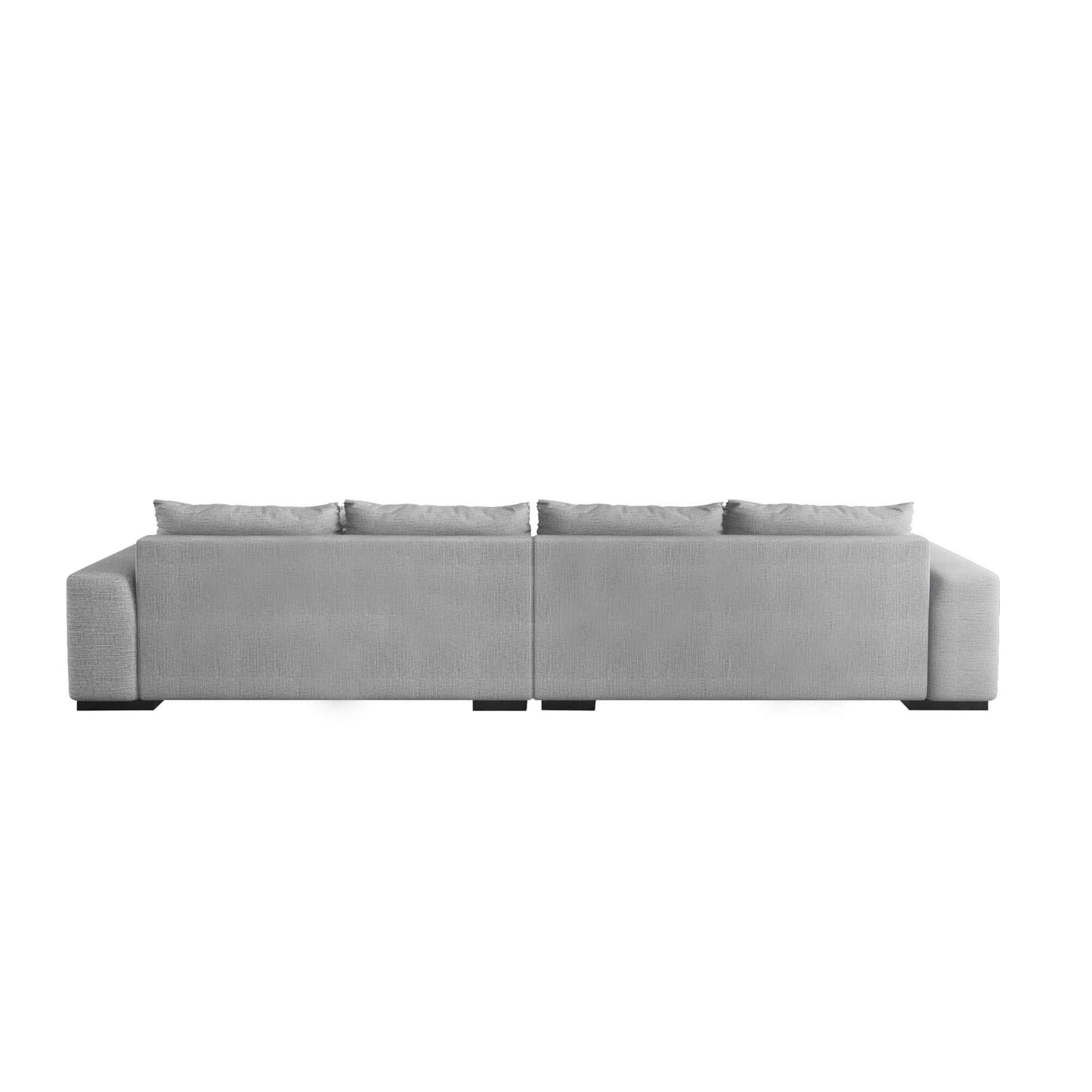 Comfort Modular Sectional 3pc. Sofa  with Ottoman or Chaise, Gray or Blue 150" - Revel Sofa 