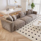 Big-Plush Modular Corduroy Sectional Sofa Customizable (Brown, Black, or Beige)