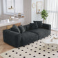 Big-Plush Modular Corduroy Sectional Sofa Customizable (Brown, Black, or Beige)