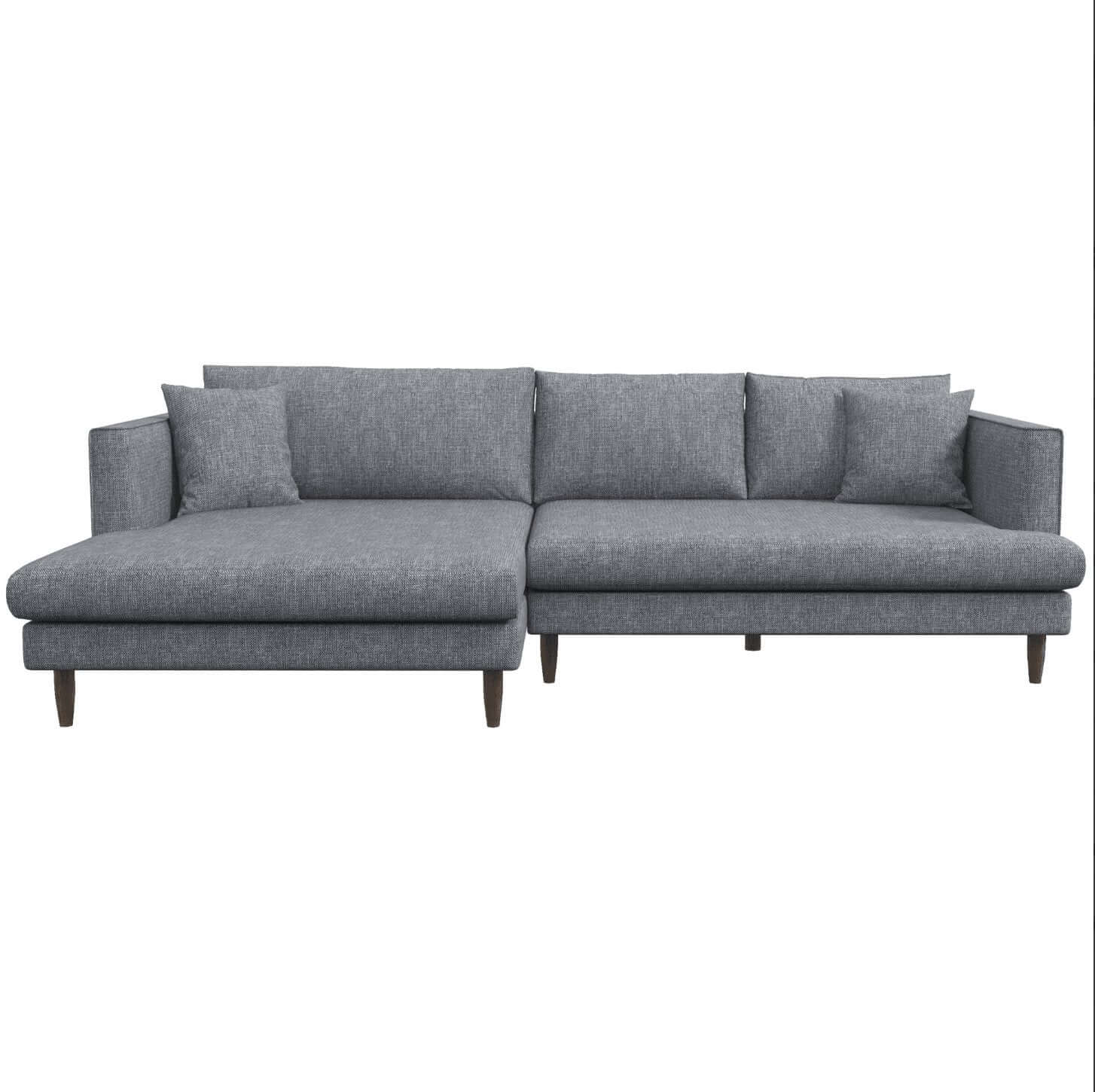 Blake Modern Velvet L-Shape Chaise Sectional Sofa 107" - Revel Sofa 