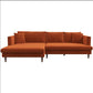 Blake Modern Velvet L-Shape Chaise Sectional Sofa 107" - Revel Sofa 