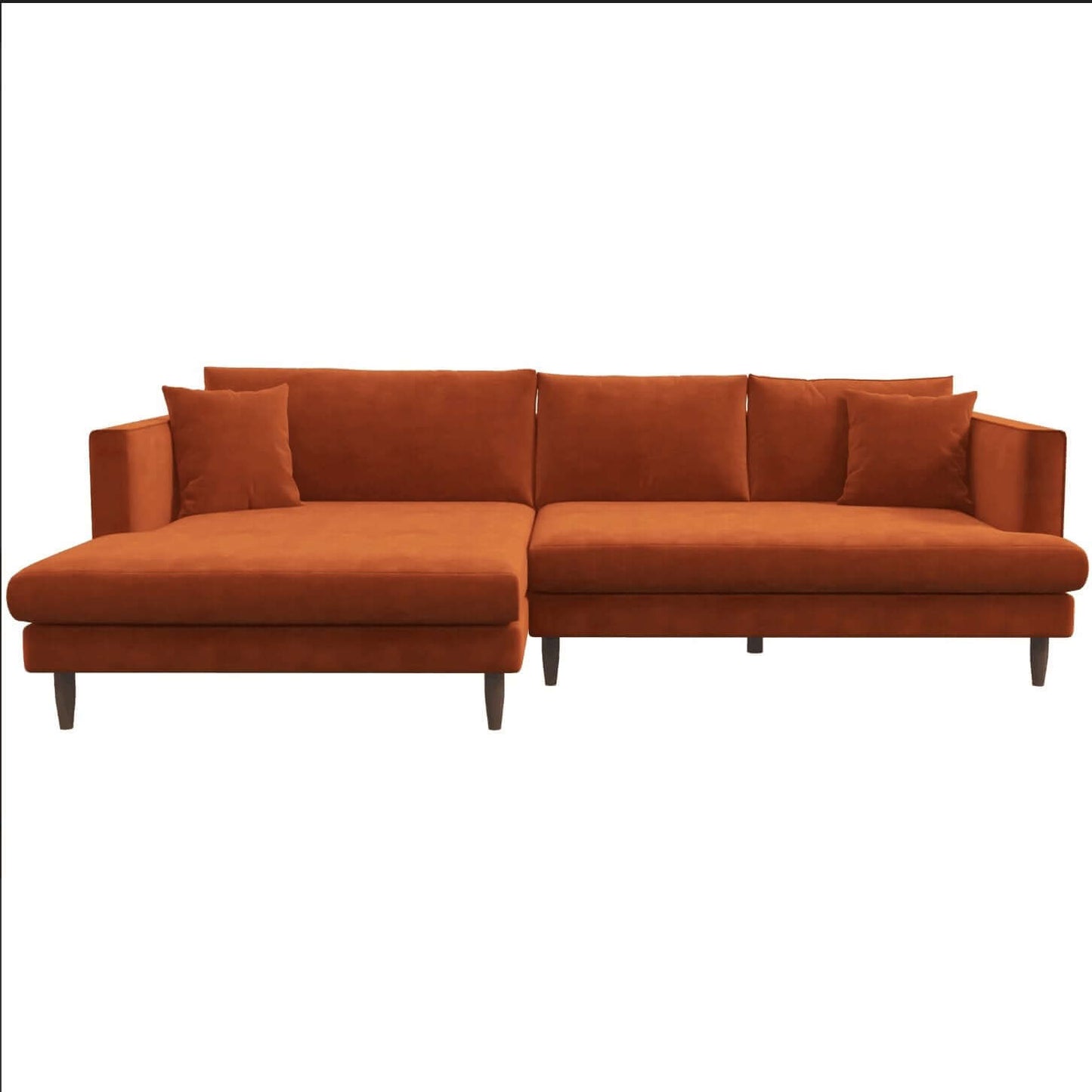 Blake Modern Velvet L-Shape Chaise Sectional Sofa 107" - Revel Sofa 