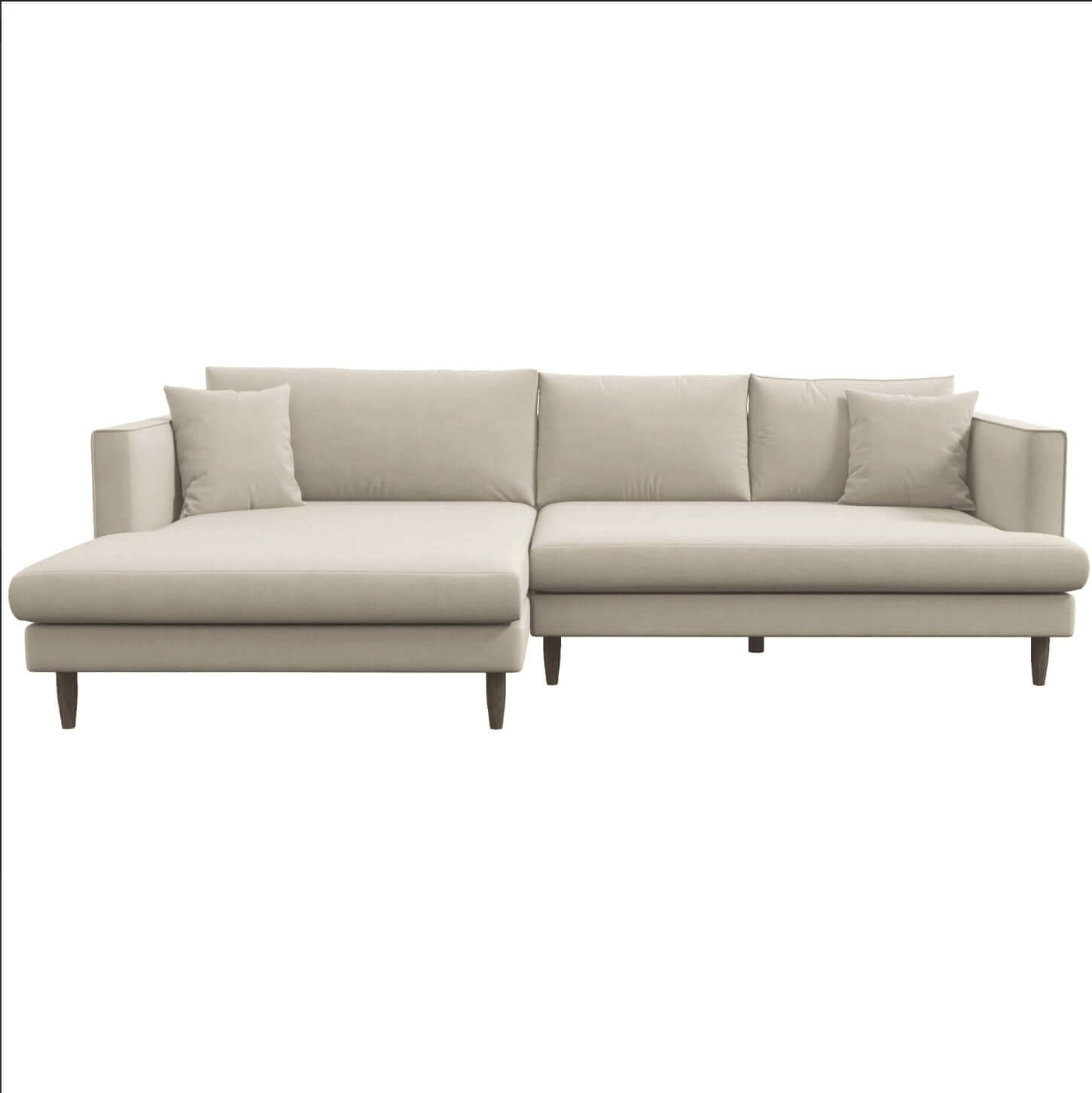 Blake Modern Velvet L-Shape Chaise Sectional Sofa 107" - Revel Sofa 