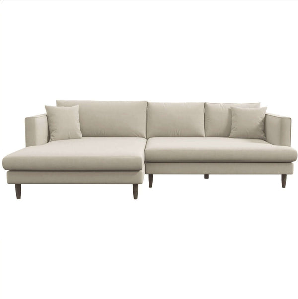 Blake Modern Velvet L-Shape Chaise Sectional Sofa 107