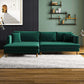 Blake Modern Velvet L-Shape Chaise Sectional Sofa 107" - Revel Sofa 