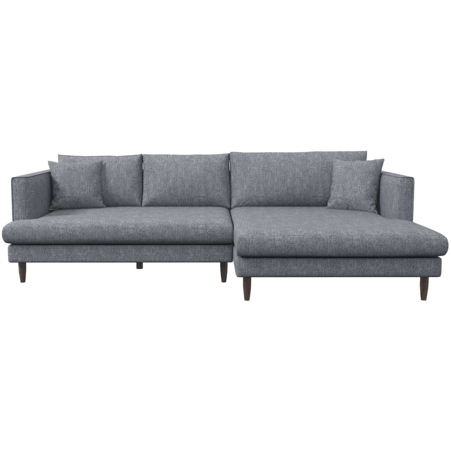 Blake Modern Velvet L-Shape Chaise Sectional Sofa 107" - Revel Sofa 