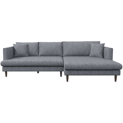 Blake Modern Velvet L-Shape Chaise Sectional Sofa 107" - Revel Sofa 