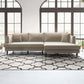 Blake Modern Velvet L-Shape Chaise Sectional Sofa 107" - Revel Sofa 