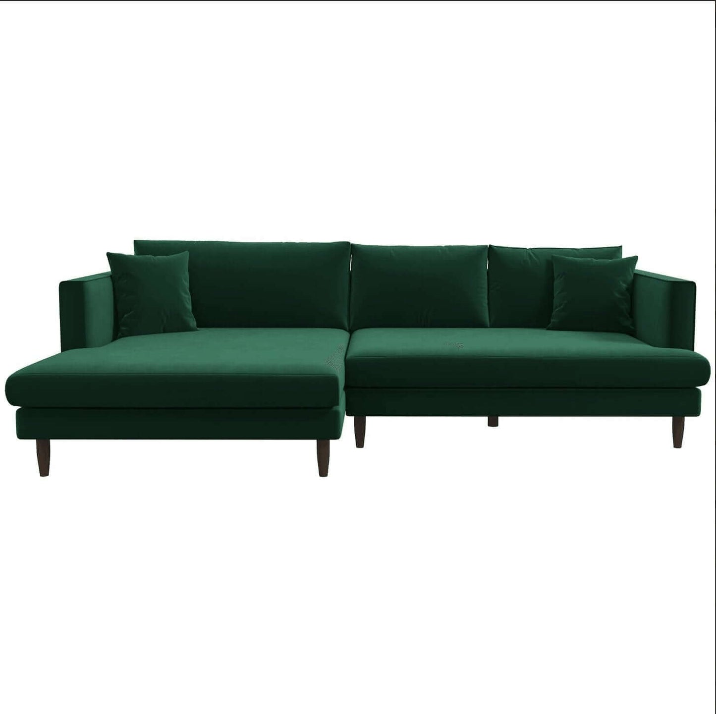 Blake Modern Velvet L-Shape Chaise Sectional Sofa 107" - Revel Sofa 