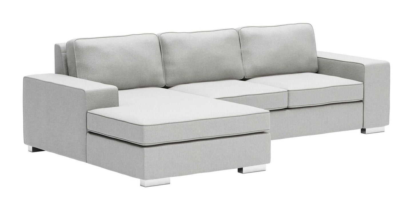 Brickell Modern Reversible Chaise Sectional Sofa 113" - Revel Sofa 