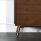 Caroline MCM Solid Wood Dresser Walnut Finish (47") - Revel Sofa 