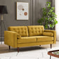 Casey MCM Button Tufted Velvet Sofa Loveseat 65" - Revel Sofa 