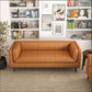 Cassidy MCM Style Genuine Leather Sofa 85" - Revel Sofa 